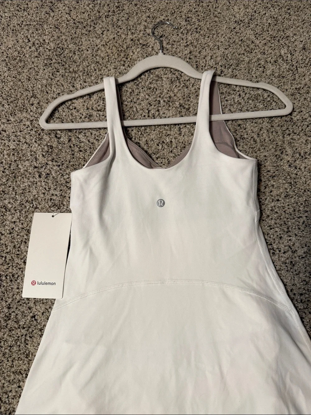 NWT lululemon athletica White Sleeveless Fit-and-Flare Active Dress
